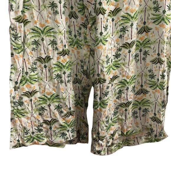 Old Navy Women's XXL Tropical Floral High Waist Wide-Leg Pants Side Slits - Picture 6 of 13